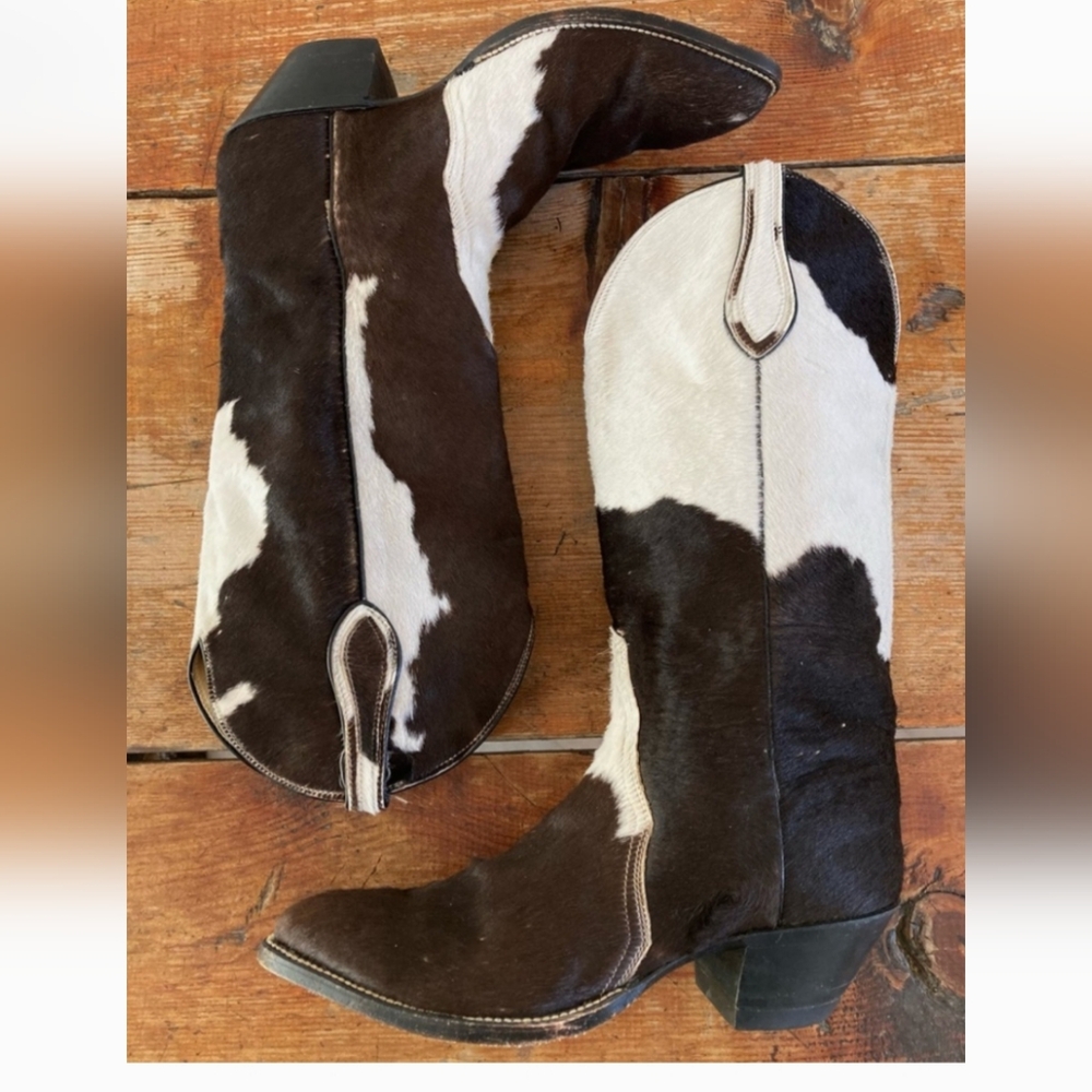 Authentic Hondo Calf Hair Cowboy Boots